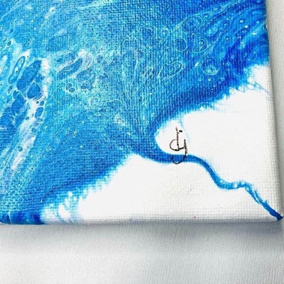 Original Abstract Art Sea of Blue Home Wall Decor - Picture 3 of 7